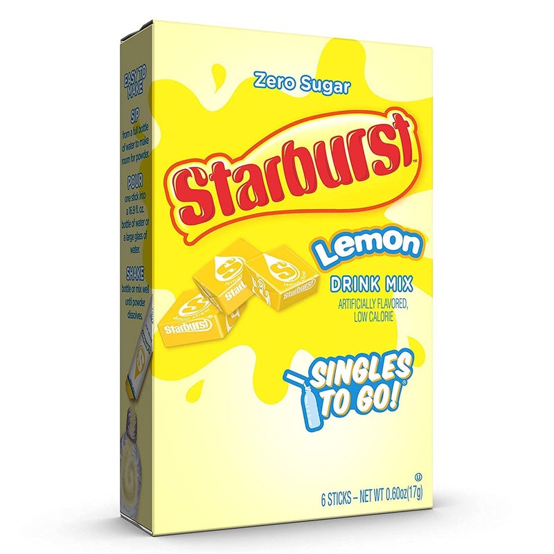 Starburst Singles To Go Zero Sugar Drink Mix, Lemon, 0.60 Ounce (Pack of 6) - Image 2